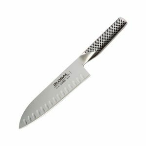 Najlepšia možnosť noža Santoku: Globálny nôž Santoku s dutým povrchom