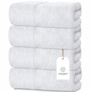 Καλύτερες επιλογές πετσετών μπάνιου: Πολυτελείς λευκές πετσέτες μπάνιου μεγάλες