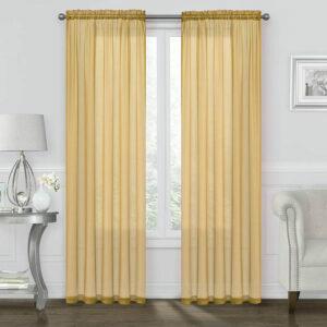 A melhor opção de cortinas: GoodGram 2 Pack Sheer Voile Curtains