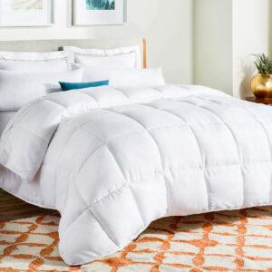 Geriausios aušinimo komforto parinktys: „Linenspa“ viso sezono baltos spalvos pūkinė antklodė