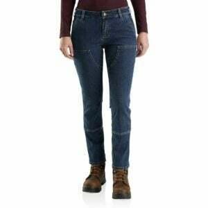 A melhor opção de calça para construção: Jeans Carhartt Feminino Rugged Flex Double-Front