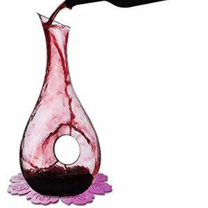 Geriausi vyno dekanterio variantai: USBOQO HBS 1,2 litro aukščiausios kokybės krištolo stiklas