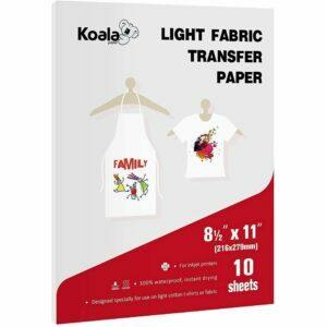 La migliore opzione di carta per il trasferimento di calore: carta di trasferimento per t-shirt Koala Light