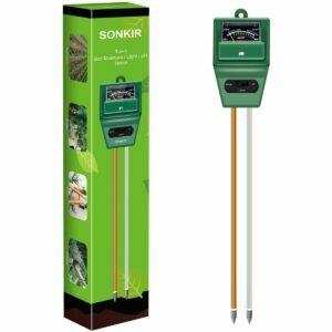 Os melhores presentes para amantes de plantas Opção: medidor de pH do solo Sonkir, ferramenta de jardinagem testador 3 em 1