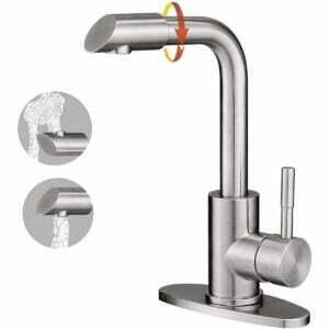 Pilihan Faucet Bar Wastafel Terbaik: Hoimpro 360° Rotate Single Handle Wet Bar Sink