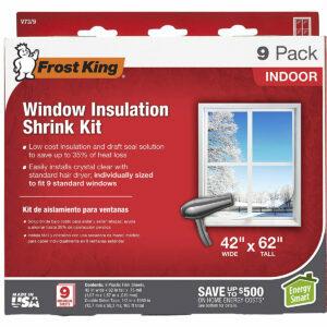 Beste opties voor raamisolatiekit: Frost King V73 9H Indoor Shrink Window
