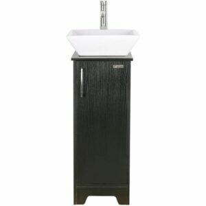 ตัวเลือกโต๊ะเครื่องแป้งห้องน้ำที่ดีที่สุด: eclife 13 " ห้องน้ำ Vanity Sink Combo Black Cabinet