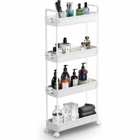 Лучшее хранилище и органайзеры для ванной комнаты для всего необходимого: корзина для хранения Solejazz Slim Storage Cart