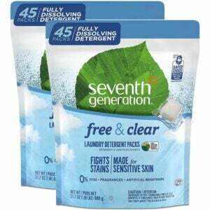 Os melhores detergentes para a roupa para sistemas sépticos Opção: pacotes de detergente para a roupa de sétima geração