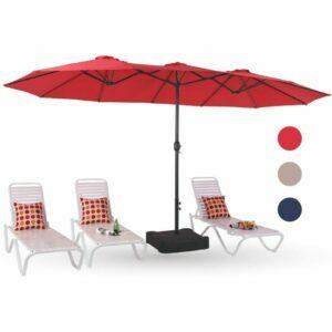 La migliore opzione di ombrellone da patio: PHI VILLA Ombrello da patio da 15 piedi a doppia faccia