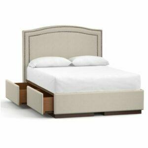 ตัวเลือกเตียงเก็บของที่ดีที่สุด: Tamsen Curved Upholstered Storage Platform Bed