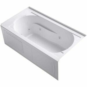 A melhor opção de banheiras de hidromassagem: Kohler Devonshire 60 x 32 " Alcove Whirlpool Bath