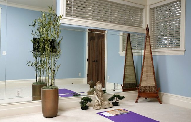 DIY tělocvična - místnost na jógu