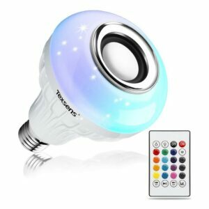 Лучший вариант освещения с изменяющимся цветом: Bulb_Texsens LED Light Bulb Bluetooth Speaker