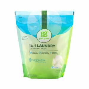 A melhor opção de detergente natural para a roupa: Grab Green Natural 3 em 1 detergente para roupas