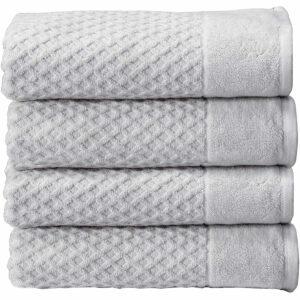 As melhores opções de toalhas na Amazon: Conjunto de toalhas de banho de secagem rápida 100% algodão