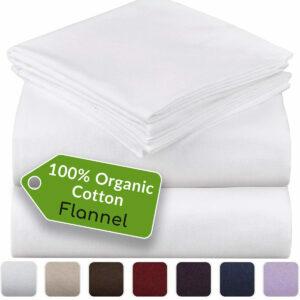 Le migliori opzioni di lenzuola di flanella: set di lenzuola in flanella di cotone organico 100% Mellani