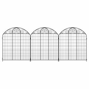 Las mejores opciones de vallas de jardín: Vigoro Rockdale 43,8 pulg. Panel de valla de acero negro