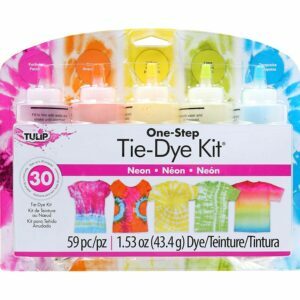 Melhor opção de kit de tie-dye: kits de tie-dye de 5 cores de uma etapa tulipa neon