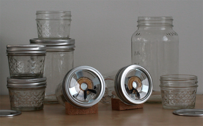 DIY Mason Jar kõlarite komplekt - klaasvignett