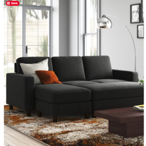 As melhores opções seccionais para espaços pequenos: Wade Logan Adoram sofá-cama reversível e espreguiçadeira