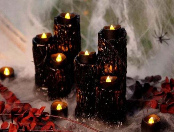 Det bästa Amazon Halloween-dekorationsalternativet Homemory Flameless Black Tea Lights