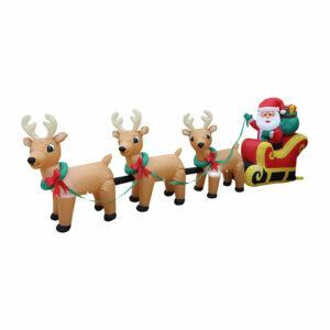 La mejor opción de inflables navideños: BZB Goods Christmas Inflatable Santa Claus en trineo