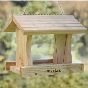 Melhores opções de alimentadores de pássaros: Alimentador Deluxe Cedar Hopper