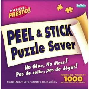 თავსატეხის წებოს საუკეთესო ვარიანტი: Puzzle Presto! Peel & Stick Puzzle Saver