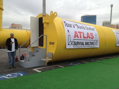 Atlas Bomb Shelter en exhibición en Builders Show en Las Vegas