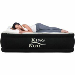 La mejor opción de colchón de aire: colchón de aire King Koil con parte superior de edredón de bomba incorporada