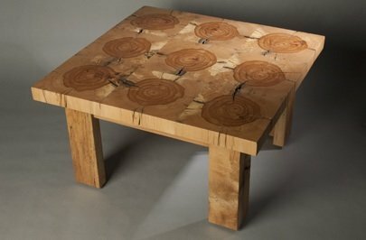 Sliced ​​Beam Table van Wisnowski Design