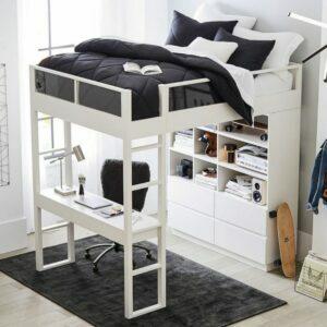 A melhor opção de camas de armazenamento: cama Bowen Loft