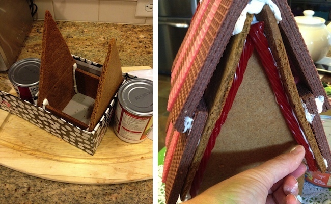 Como fazer uma casa de pão de gengibre - gabarito e telhado