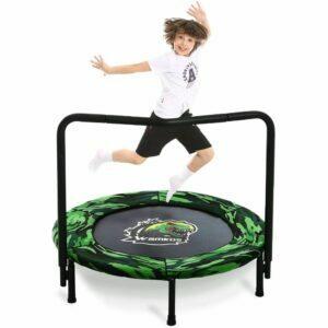 A melhor opção de trampolim interno para crianças: Wamkos Dinosaur Mini Trampolim para crianças