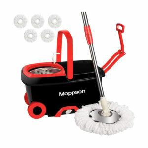 საუკეთესო Spin Mop ვარიანტი: Moppson Spin Mop და Bucket Floor Cleaning System