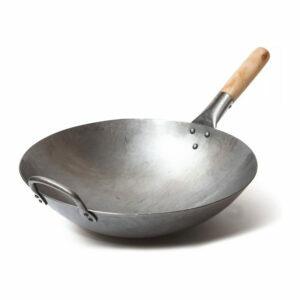 De beste koolstofstalen panoptie: ambachtelijke wok traditionele handgehamerde koolstofstalen poeder