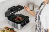 Labākie elektriskā grila modeļi ēdiena gatavošanai telpās un ārpus tām