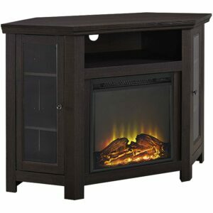 Opción de calentador de chimenea eléctrico: Walker Edison Alcott Classic Glass Door Fireplace