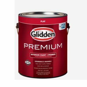 La migliore opzione di vernice a basso contenuto di COV: Glidden Premium 1 gal. Base 1 vernice piatta per interni