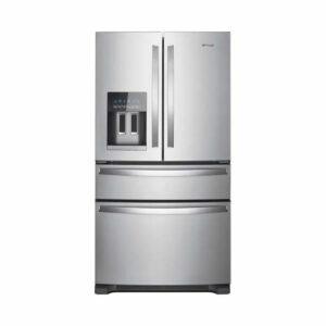 A melhor opção de refrigerador: Whirlpool 24,5 pés cúbicos de 4 portas com dispensador de gelo