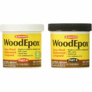 A melhor opção de madeira manchada: FillerAbatron WoodEpox Epoxy Wood Replacement Compound