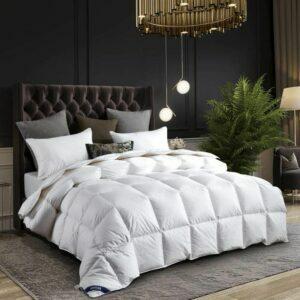 კომფორტის საუკეთესო ვარიანტი: drtoor Luxurious Down Comforter, ყველა სეზონის დუვეტის ჩასმა