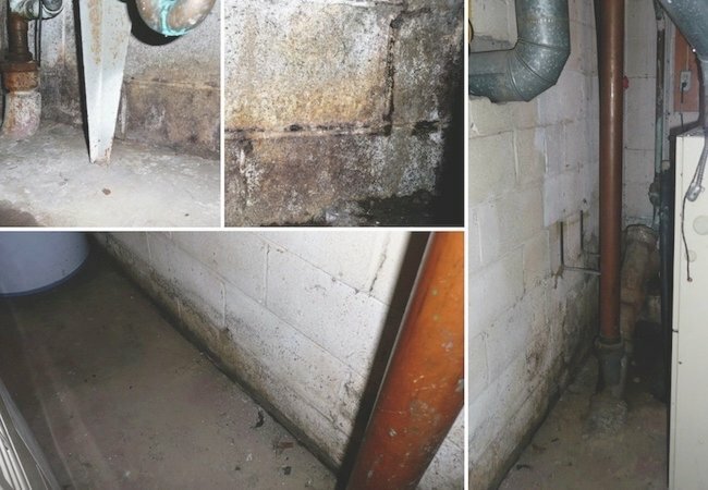 Impermeabilización de las paredes del sótano - Antes