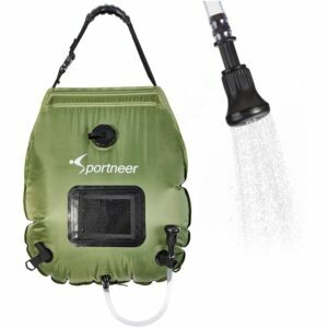 A legjobb kempingezési eszközök: Sportneer Solar Shower Bag, 20L_5 Gallon