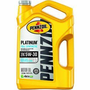 საუკეთესო ზეთი სნოუბლუბერისთვის: Pennzoil Platinum Full Synthetic 5W-30 საავტომობილო ზეთი