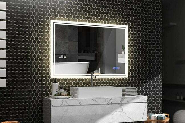 A melhor opção de espelho de cortesia: ANTEN Backlit banheiro LED espelho