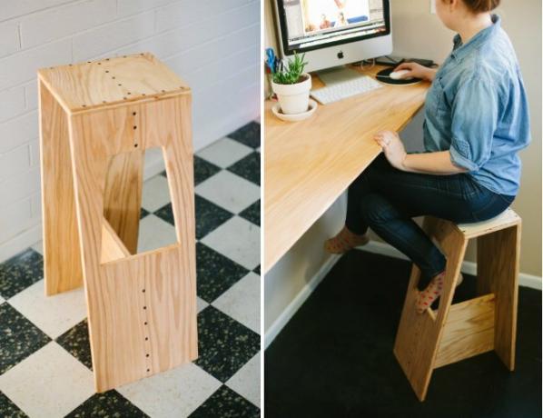 כסאות בר DIY - בנוי מעץ