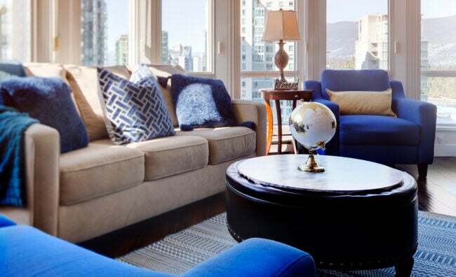  Interiérový design výzdoba inscenace designer apartmá byt pohovka stolní dekorace luxusní jednotka patro domů