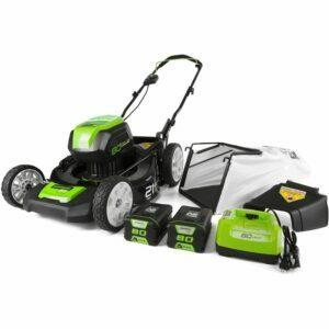 A melhor opção de cortador de grama sem fio: Greenworks Pro Cordless Push Lawn Mower, GLM801601